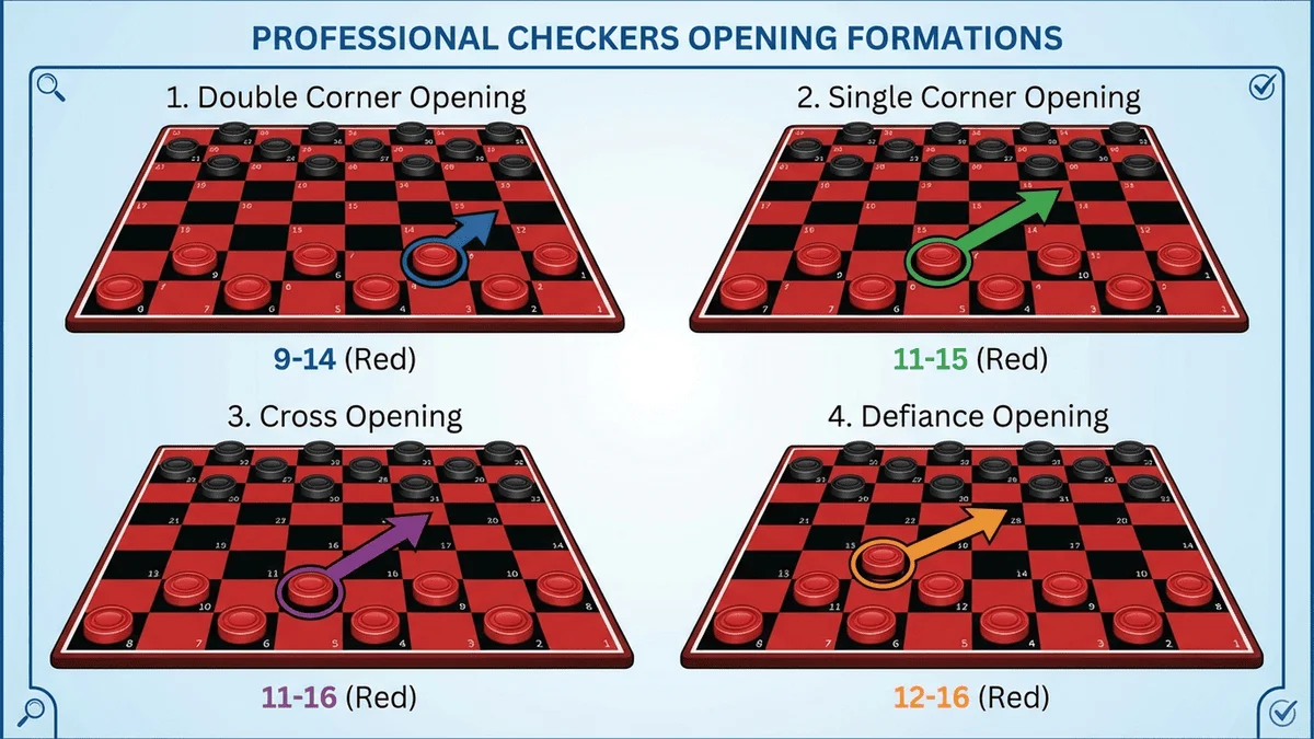 西洋跳棋開局陣型圖解