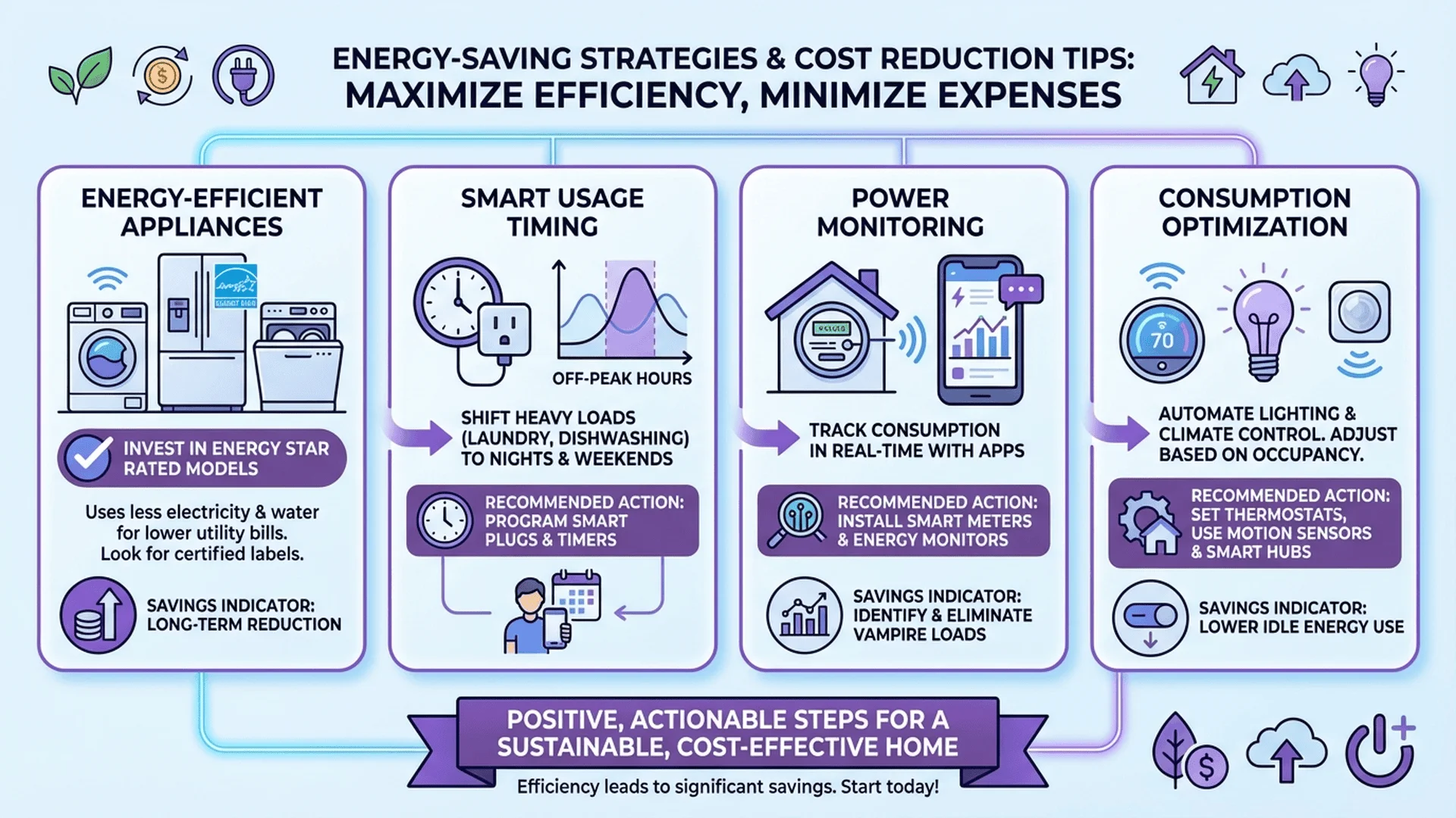 節能建議與實用技巧，展示如何降低電費