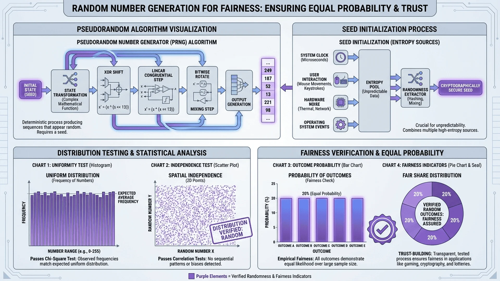 隨機性與公平性技術說明，展示演算法原理與驗證方法