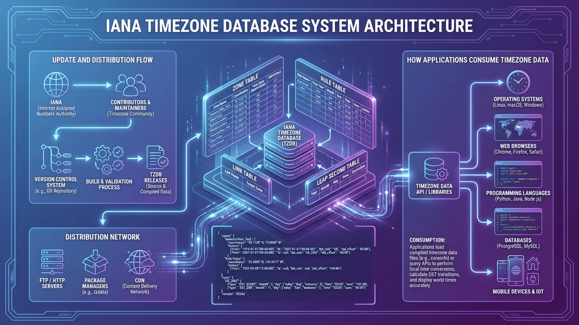 IANA時區資料庫架構與更新機制