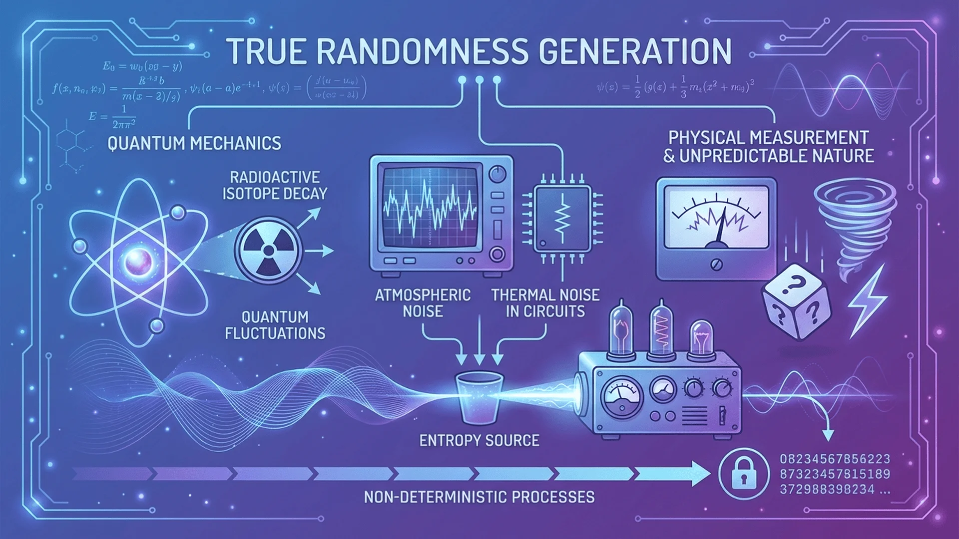 真隨機數產生原理：量子力學與物理熵源